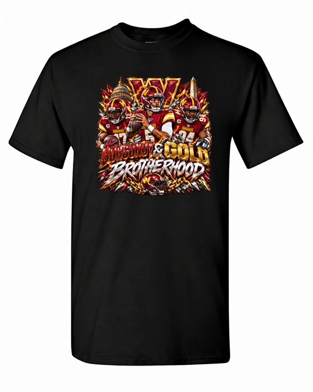 Washington Commanders Burgundy &amp; Gold Brotherhood Football T-Shirt