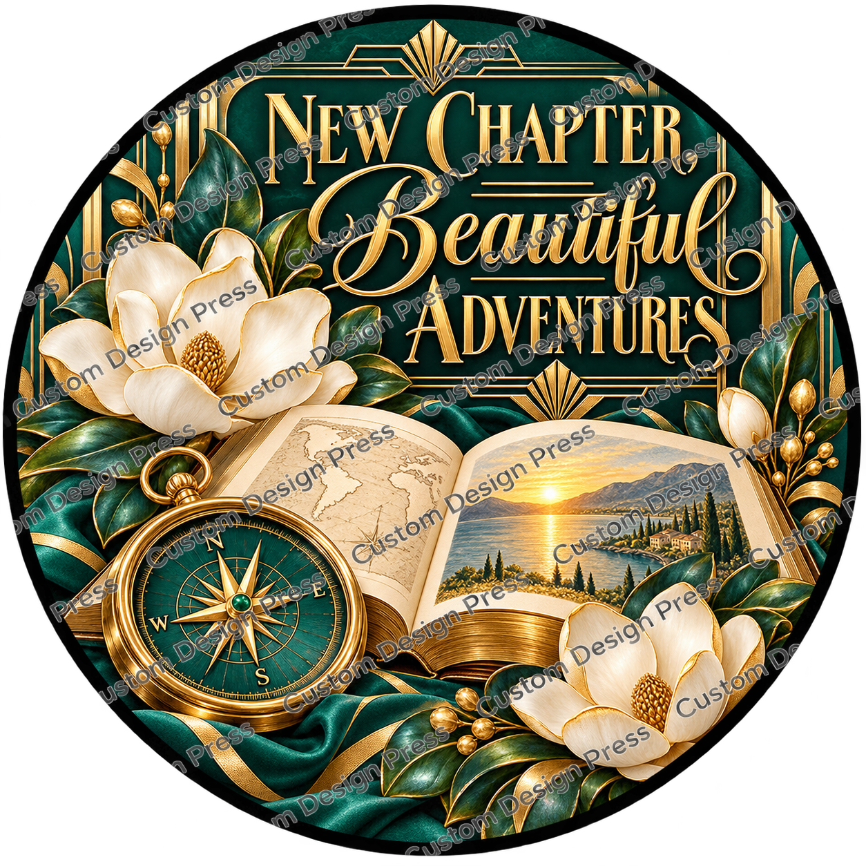 New Chapter Beautiful Adventures Compass Wreath Center Round