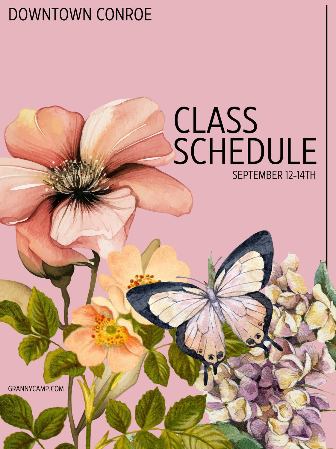 SEPTEMBER Class Schedule