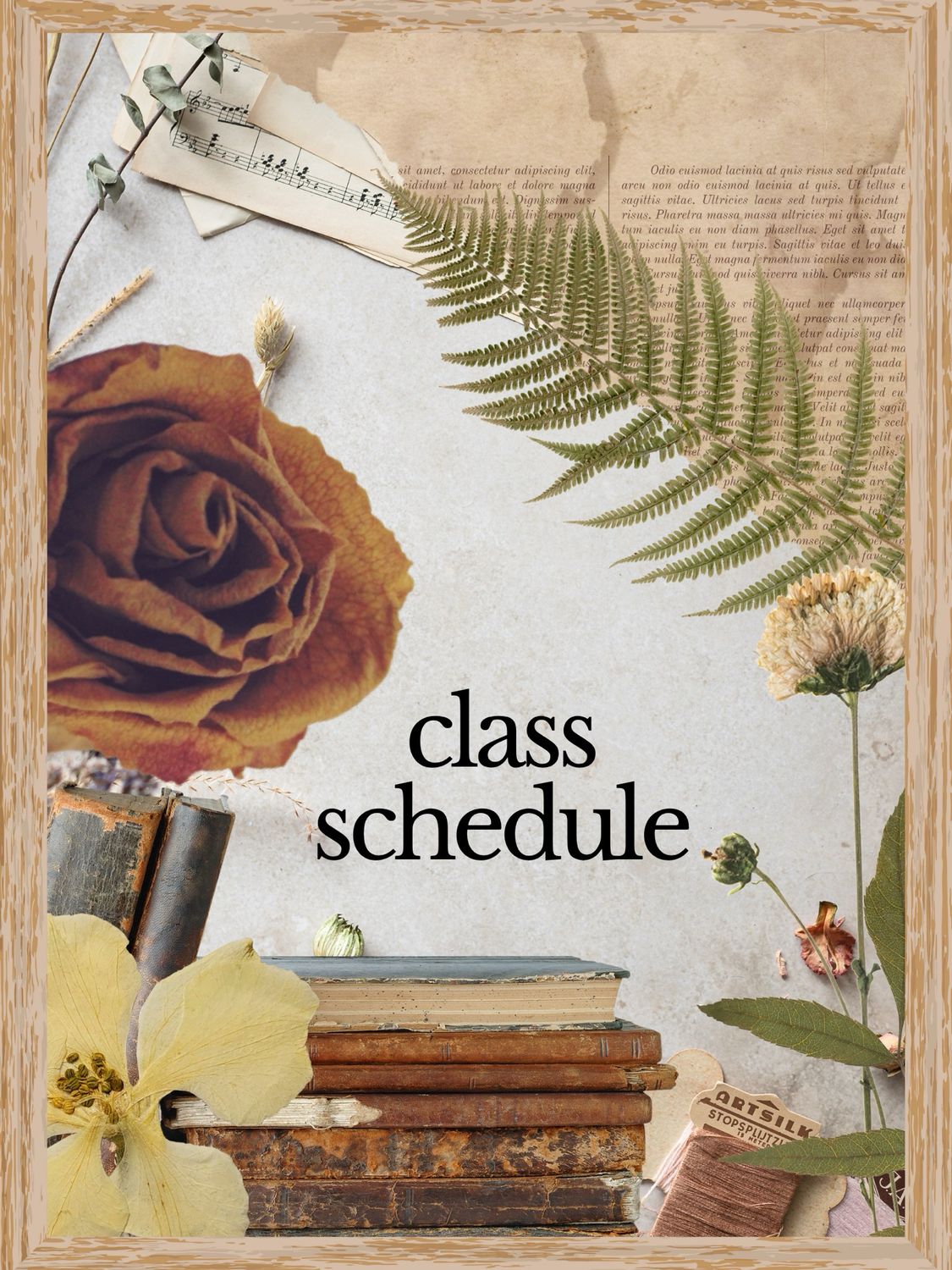 OCTOBER Class schedule