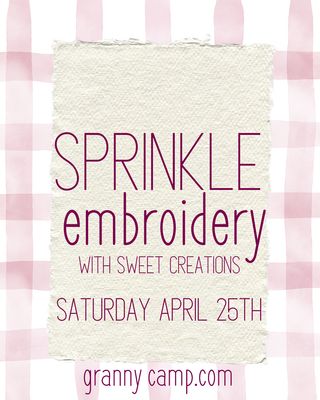 Sprinkle Embroidery Workshop