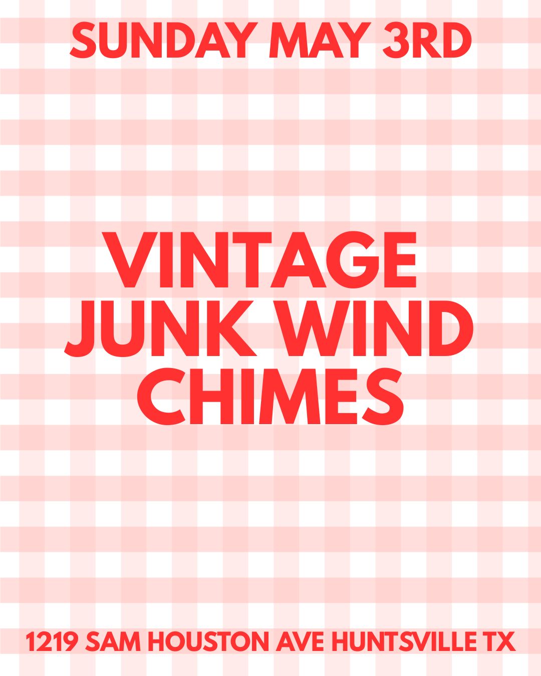 Workshop :  Vintage Junk Wind Chimes May