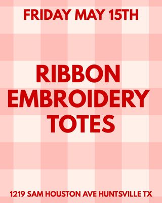 Workshop : Ribbon Succulent Embroidery Tote