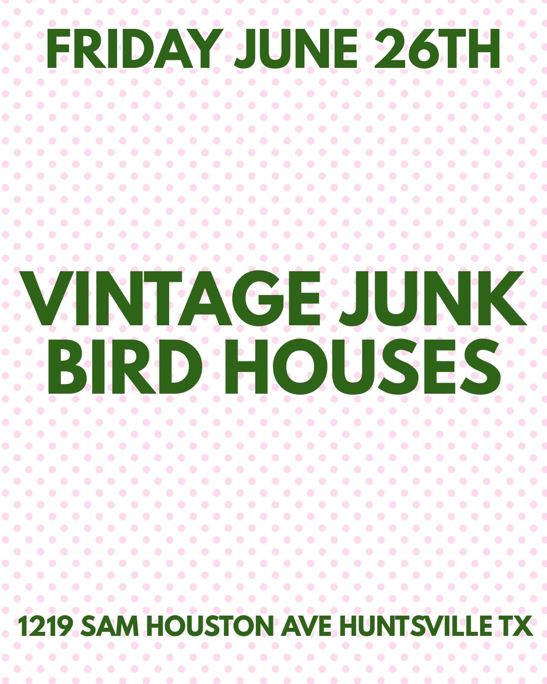 Workshop : Vintage Junk Bird House June