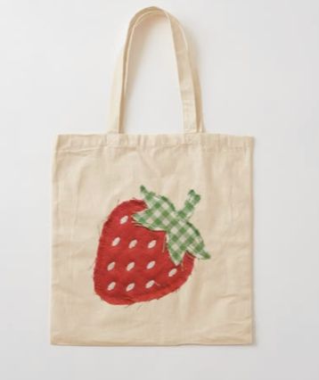 SAT SPECIAL 12:00 - Strawberry Appliqué Bag Tote