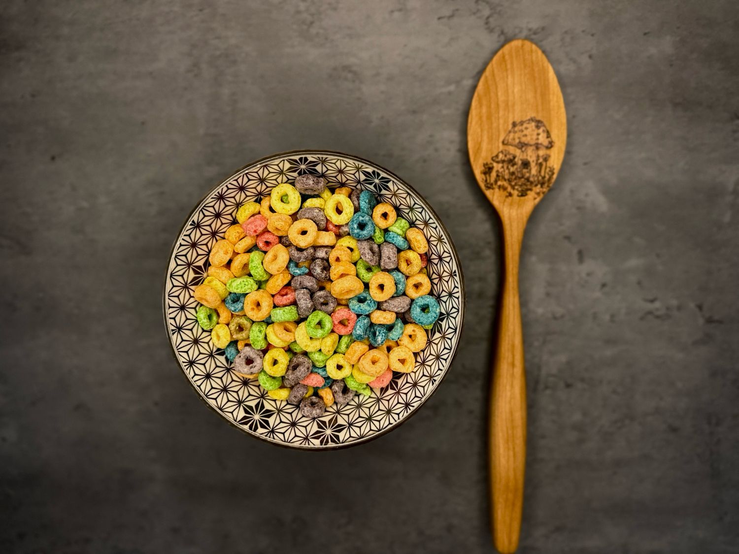Mushroom Burn Cherry Wooden Spoon