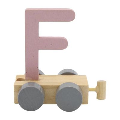 Treinletter F Roze