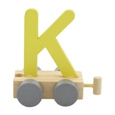 Treinletter K geel