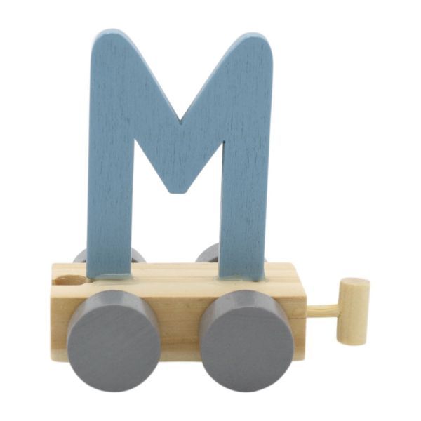 Treinletter M Blauw