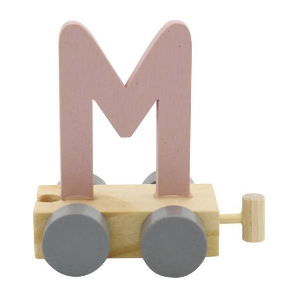 Treinletter M Roze