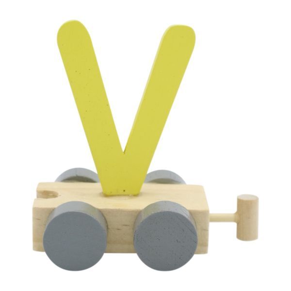 Charl&#39;s toys Treinletter V Geel