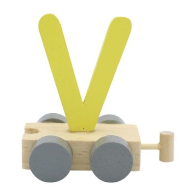 Charl&#39;s toys Treinletter V Geel