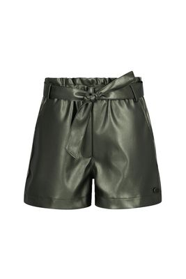 Like Flo Fay-Linn Flo girls fake leather shor Army F508-5609