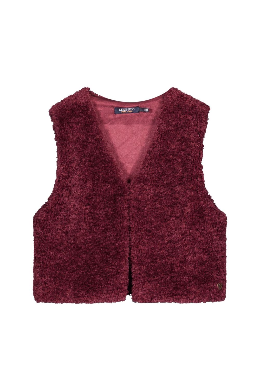Like Flo Diam Flo girls faux fur gilet Cherry F508-5300