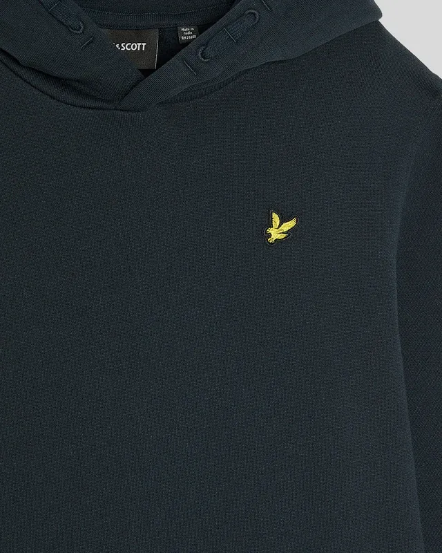 Lyle &amp; Scott Brush Back Pullover Hoodie Dark Navy MLB2001VB
