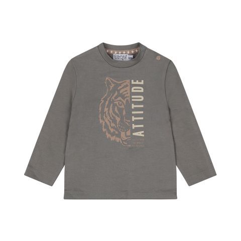 Dirkje T-shirt ls 01 Boys safari friends B Grey O56577-35
