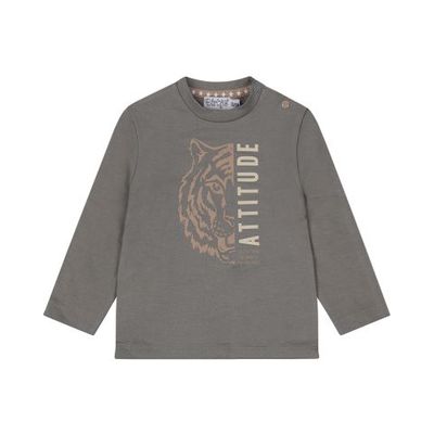 Dirkje T-shirt ls 01 Boys safari friends B Grey O56577-35