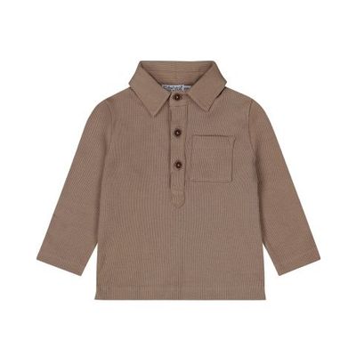 Dirkje Polo-shirt ls 01 Boys safari friends Faded brown O56575-35