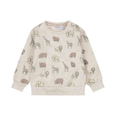 Dirkje Sweater loose fit 01 Boys safari fri Pebble O56569-35