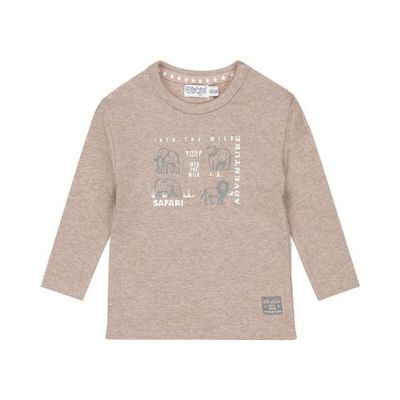 Dirkje T-shirt ls dropped shoulder 01 Boys Faded brown O56566-35