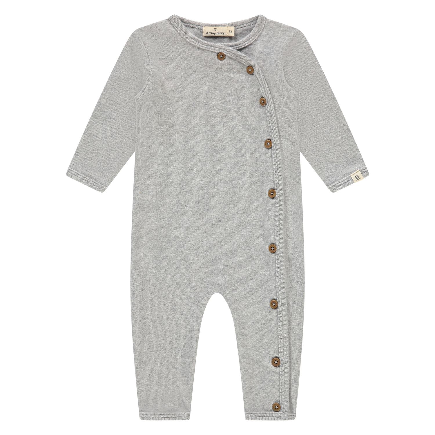 A Tiny Story Baby Suit Long Sleeve Light Grey Melange TIN25428730
