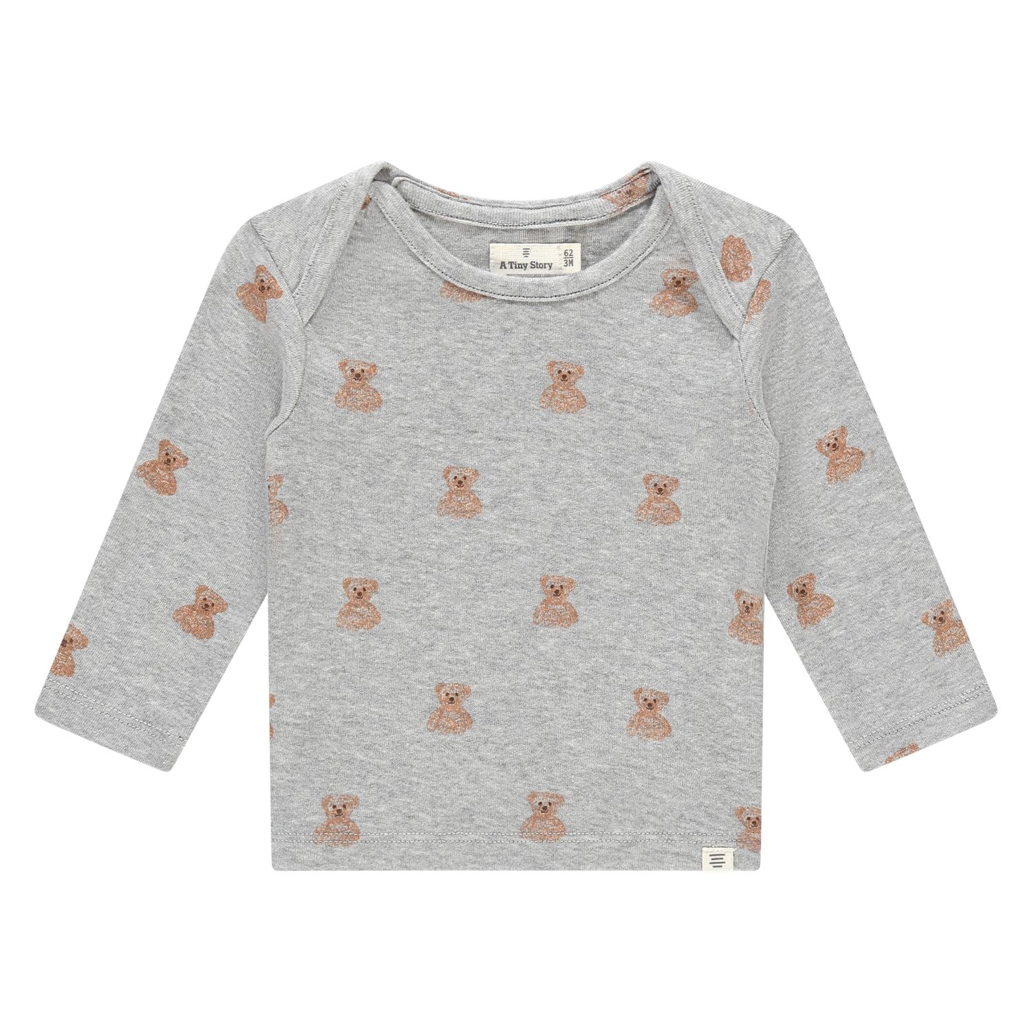 A Tiny Story Baby T-shirt Long Sleeve Light Grey Melange TIN25429631