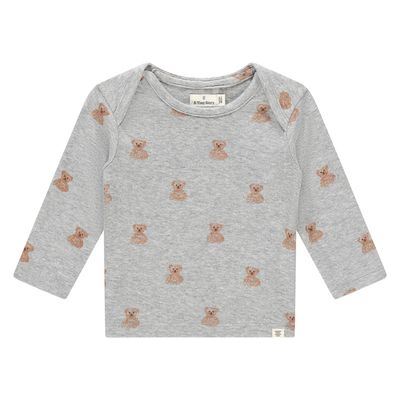 A Tiny Story Baby T-shirt Long Sleeve Light Grey Melange TIN25429631