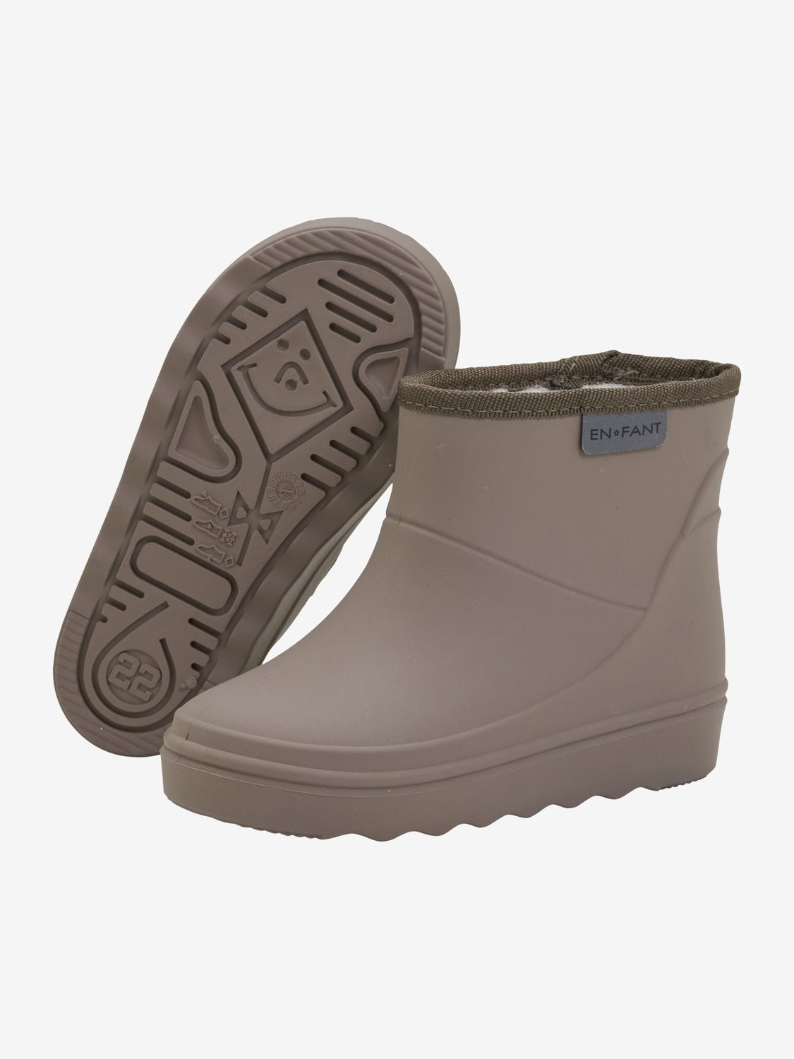 En Fant Thermo boots short solid Pine bark Pine Bark 250383