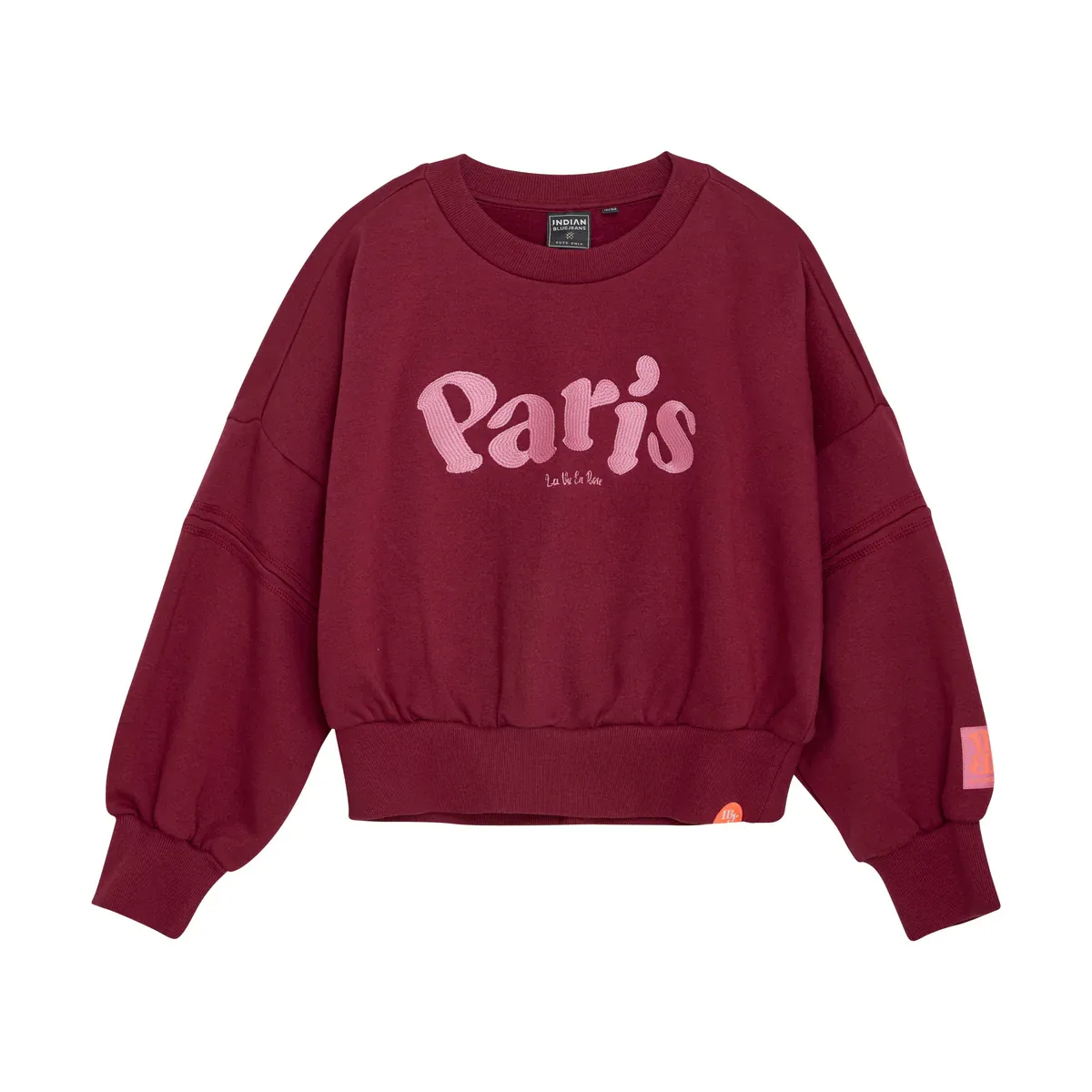 Indian Blue Jeans Sweater Crochet Red Plum 970327