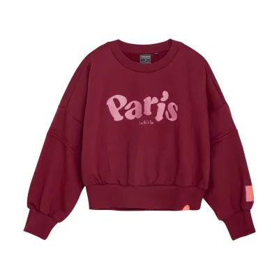 Indian Blue Jeans Sweater Crochet Red Plum 970327
