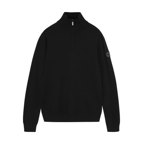 Rellix Knitwear Zip Fine Knit Black 940333
