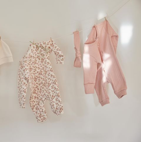 Dirkje 1 pce babysuit organic cotton NOOS G Dusty pink WN1209