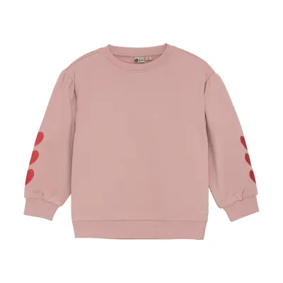 Daily Seven Sweater Heart Embroidery Pale Mauve 930284