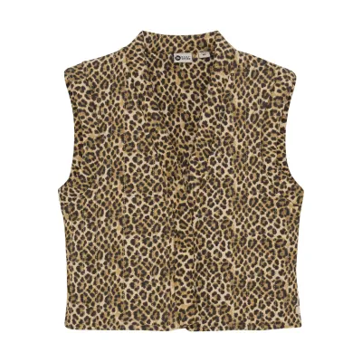Daily Seven Padded Animal Gilet Latte Sand 930207