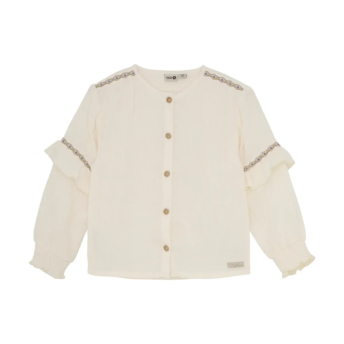 Daily Seven Shirt Longsleeve Ruffle Off White 930235