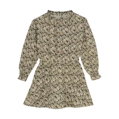 Daily Seven Dress Longsleeve Shiny Flower Phantom 930239