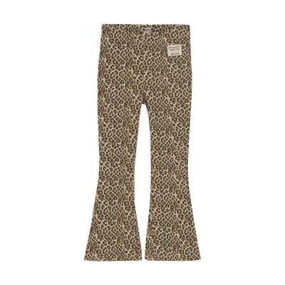 Daily Seven Animal Flared Pants Latte Sand 930256