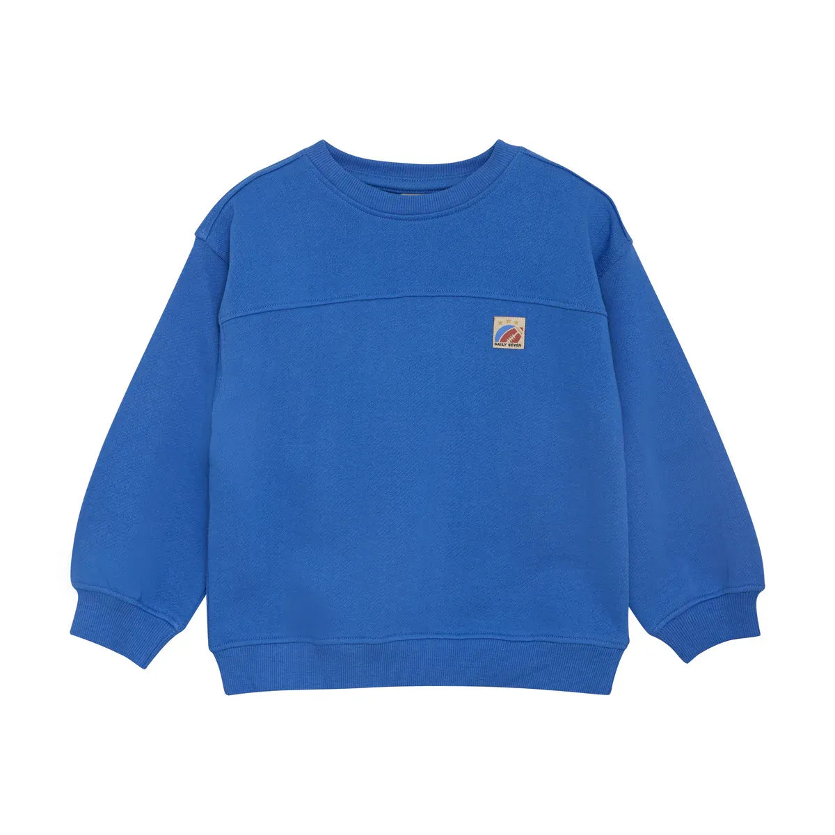 Daily Seven Oversized Sweater Textprint Dusty Kobalt 920176