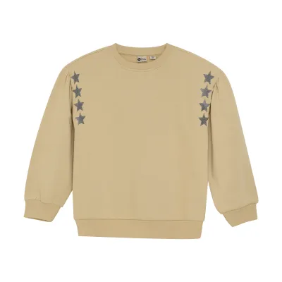 Daily Seven Sweater Embroidery Sleeve Latte Sand 930222