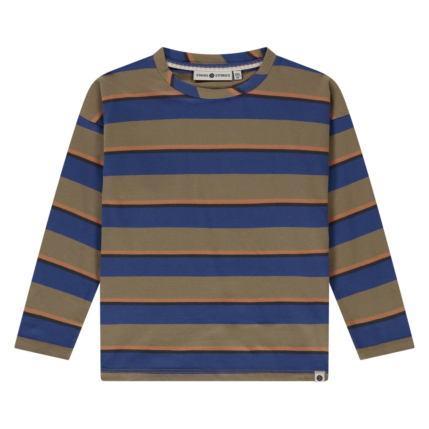 Stains &amp; Stories Boys T-Shirt Long Sleeve Stripe Camel SSA25507685