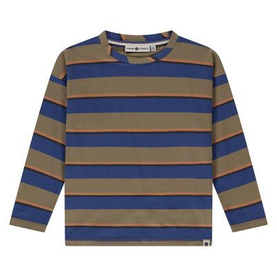 Stains &amp; Stories Boys T-Shirt Long Sleeve Stripe Camel SSA25507685