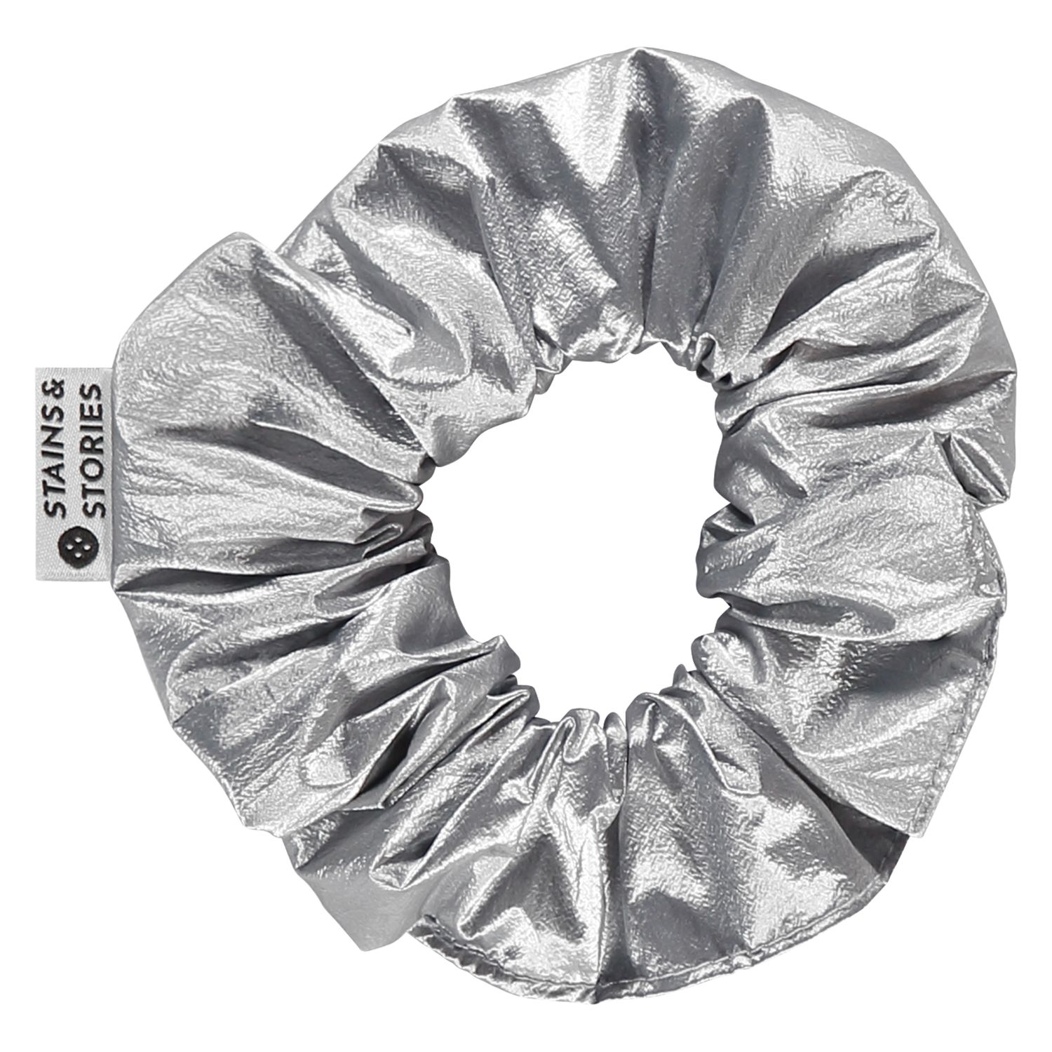 Stains &amp; Stories Girls Hair Scrunchie Shiny Silver SSa25508972