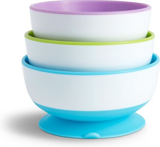 Munchkin 3pk Stay Put Suction Bowls