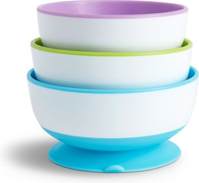 Munchkin 3pk Stay Put Suction Bowls