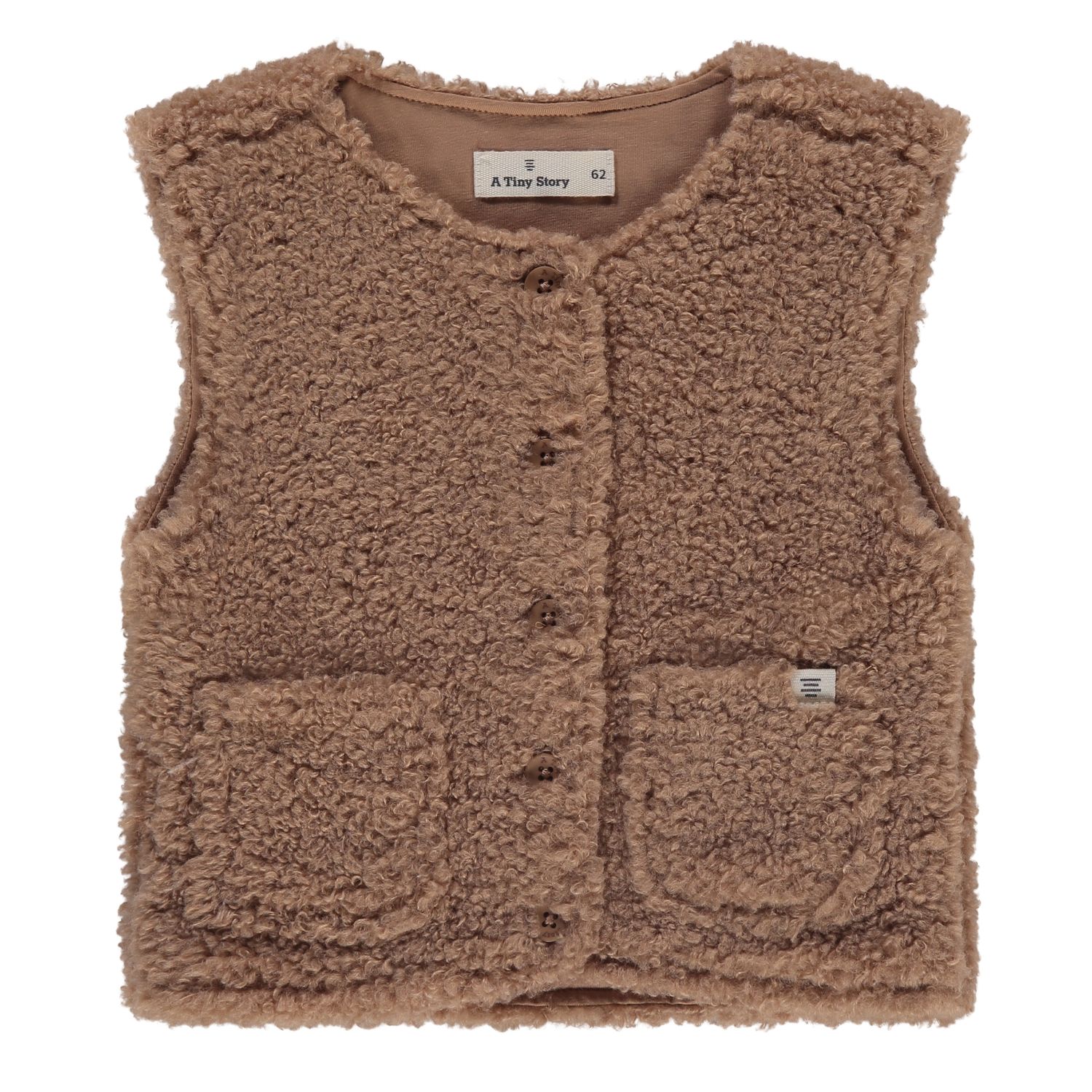 A Tiny Story Baby teddy Sleeveles cardigan Cookie TIN25629441