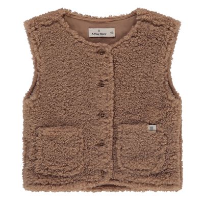 A Tiny Story Baby teddy Sleeveles cardigan Cookie TIN25629441