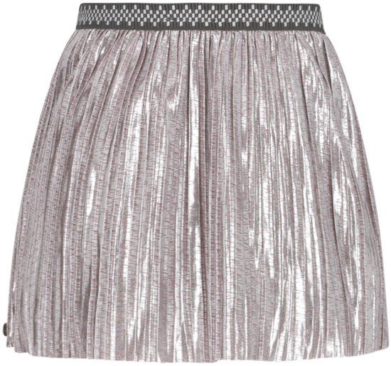 Like Flo Solly Flo girls plissé glitter skirt Silver