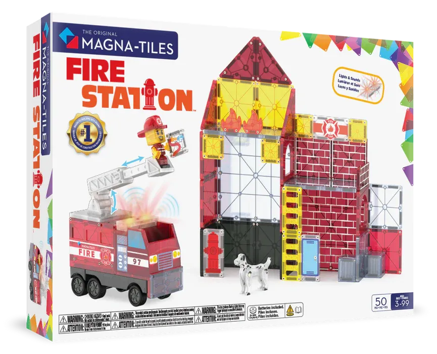 Magna-Tiles Magna-Tiles Fire Station 50pc set