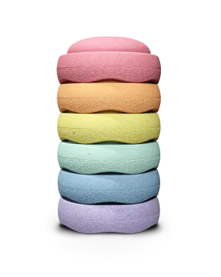 Stapelstein Original set 6 Rainbow Pastel