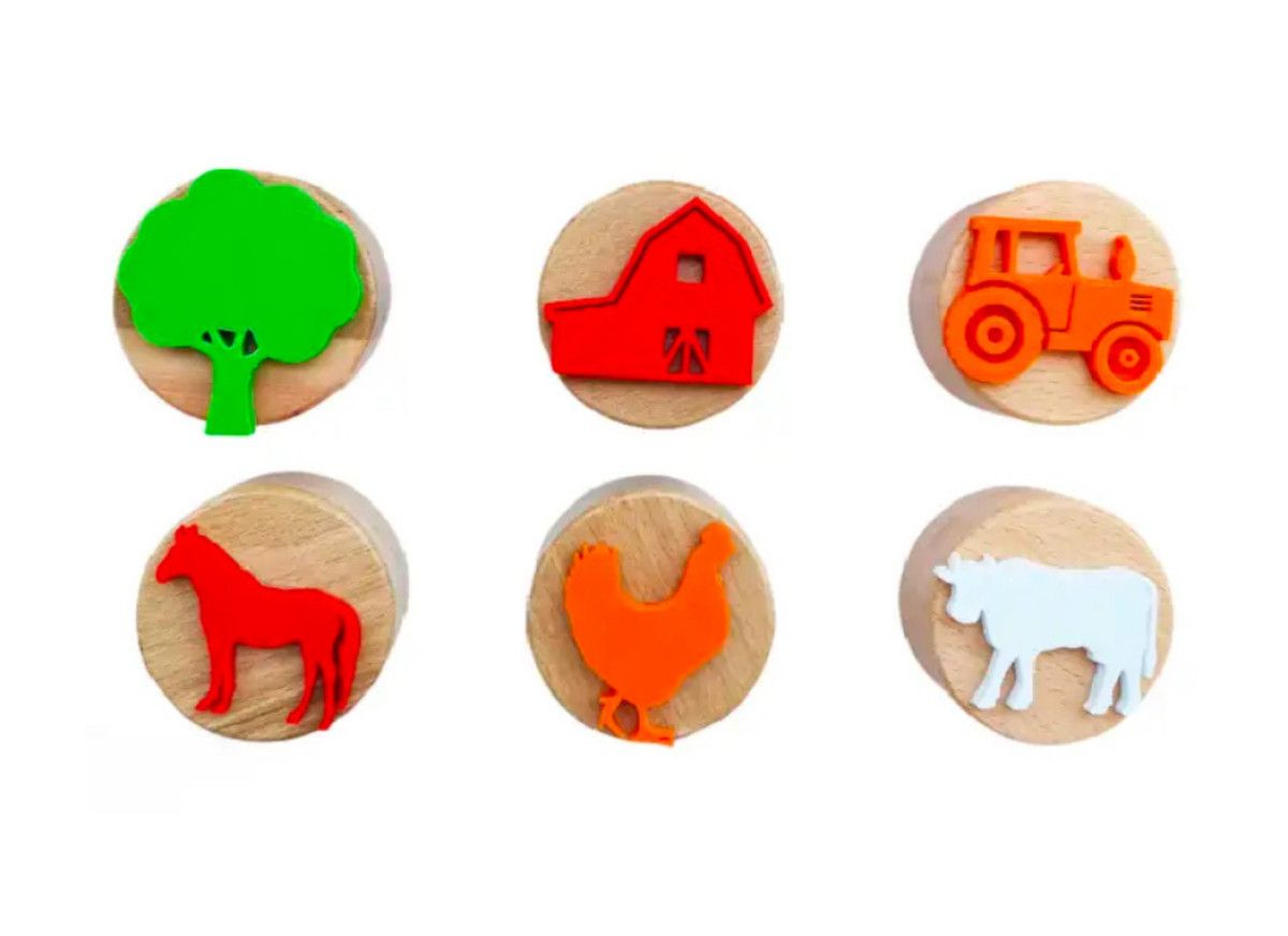 ChildGen WOODEN STAMP FARM SET